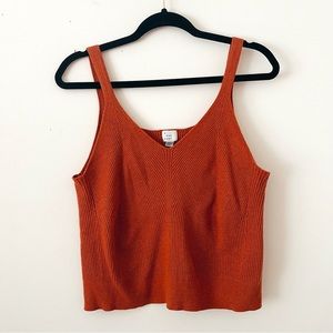 Rust Cropped Tank Top